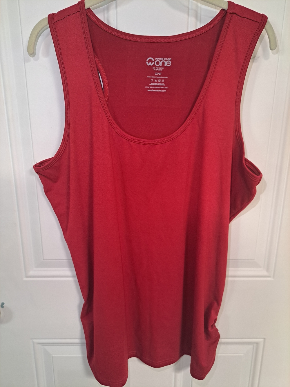 Warehouse Women's Red Scoop Neck Tank Top